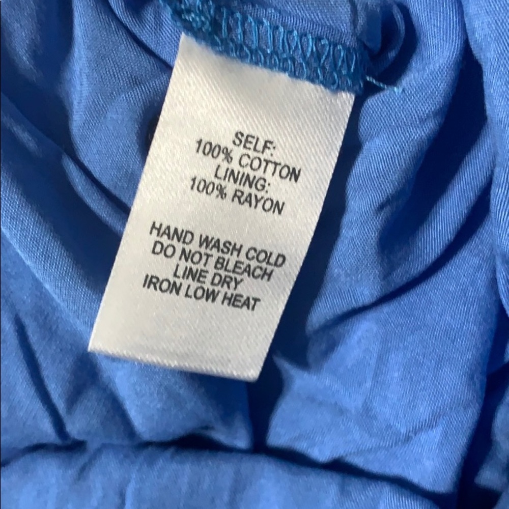 NWT Blue Embroidered Strapless Jumpsuit - Picture 4 of 5